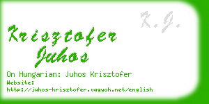 krisztofer juhos business card